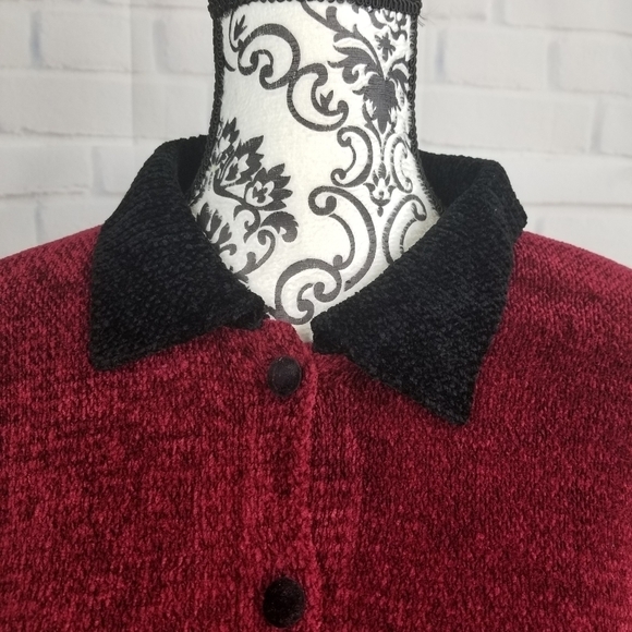 Oona button front long sleeve stretch knit sweater size medium - Picture 5 of 9